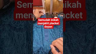 How to Sew a Front Placket: Easy Direct Topstitch #sewing
