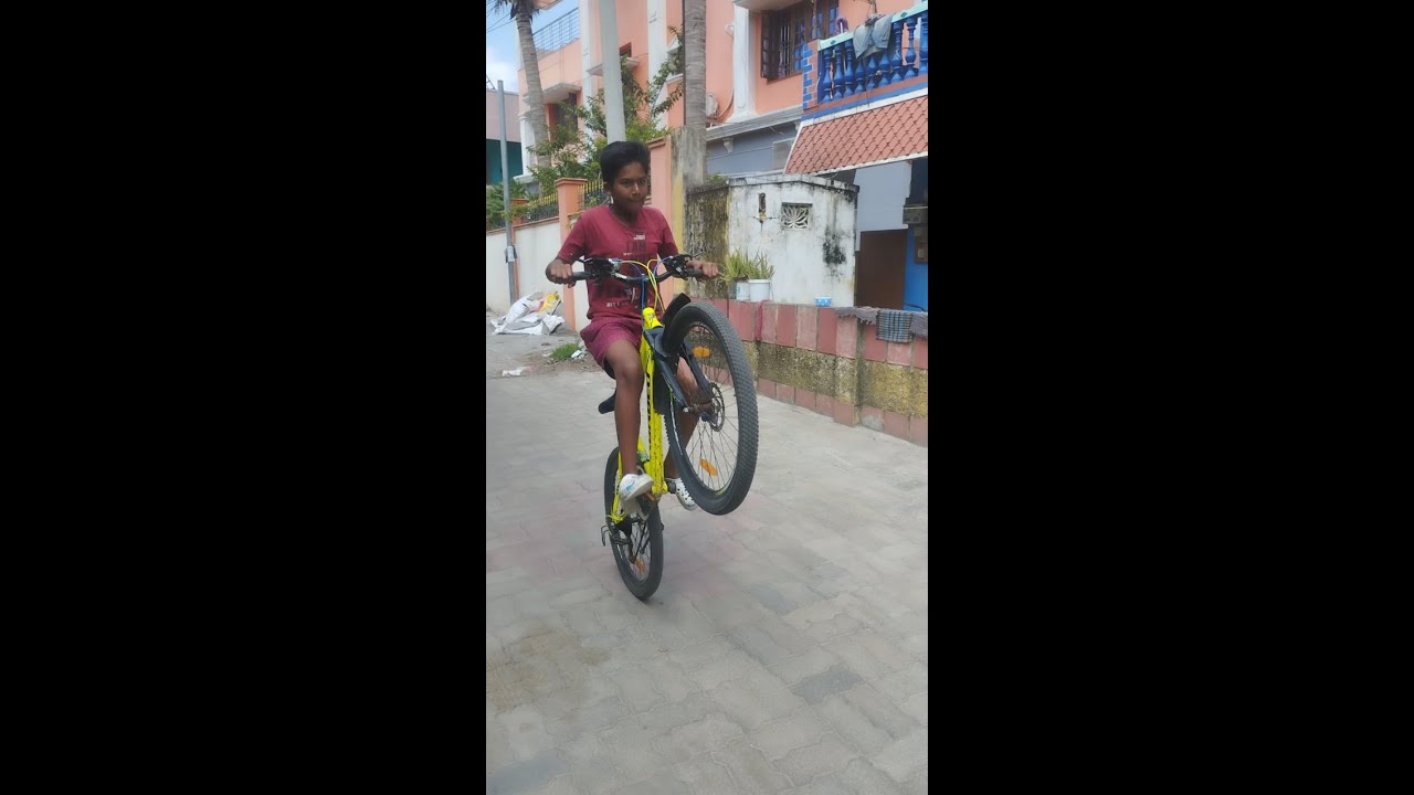 How to do Cycle wheeling cycle stunts YouTube
