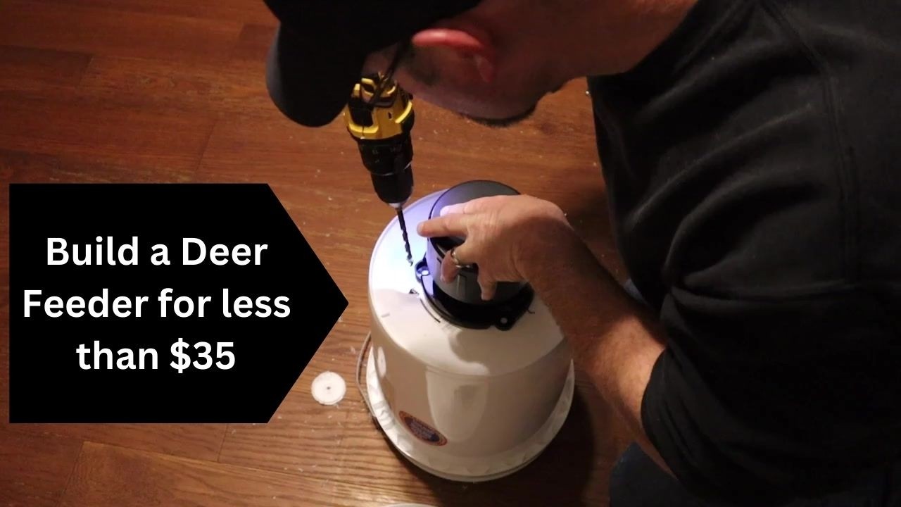 How to build a cheap deer feeder using a five gallon bucket. - YouTube