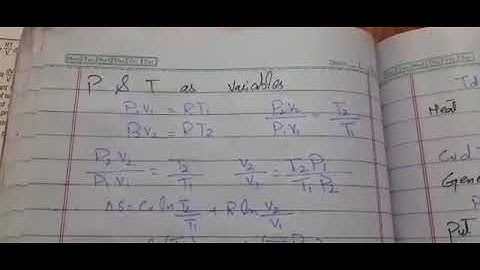 Variation of entropy with temperature and pressure part 3