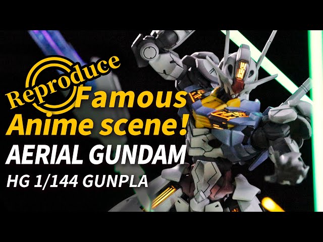HAND MADE EFFECT PARTS! I reproduce FAMOUS ANIME SCENE with AERIAL GUNPLA! [the Witch from Mercury] class=