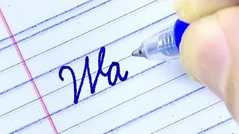 How to write capital letter "W" connect with small letters in Cursive writing a to z