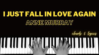 I Just Fall In Love Again - Anne Murray | Piano Cover Accompaniment Backing Track Karaoke Tutorial