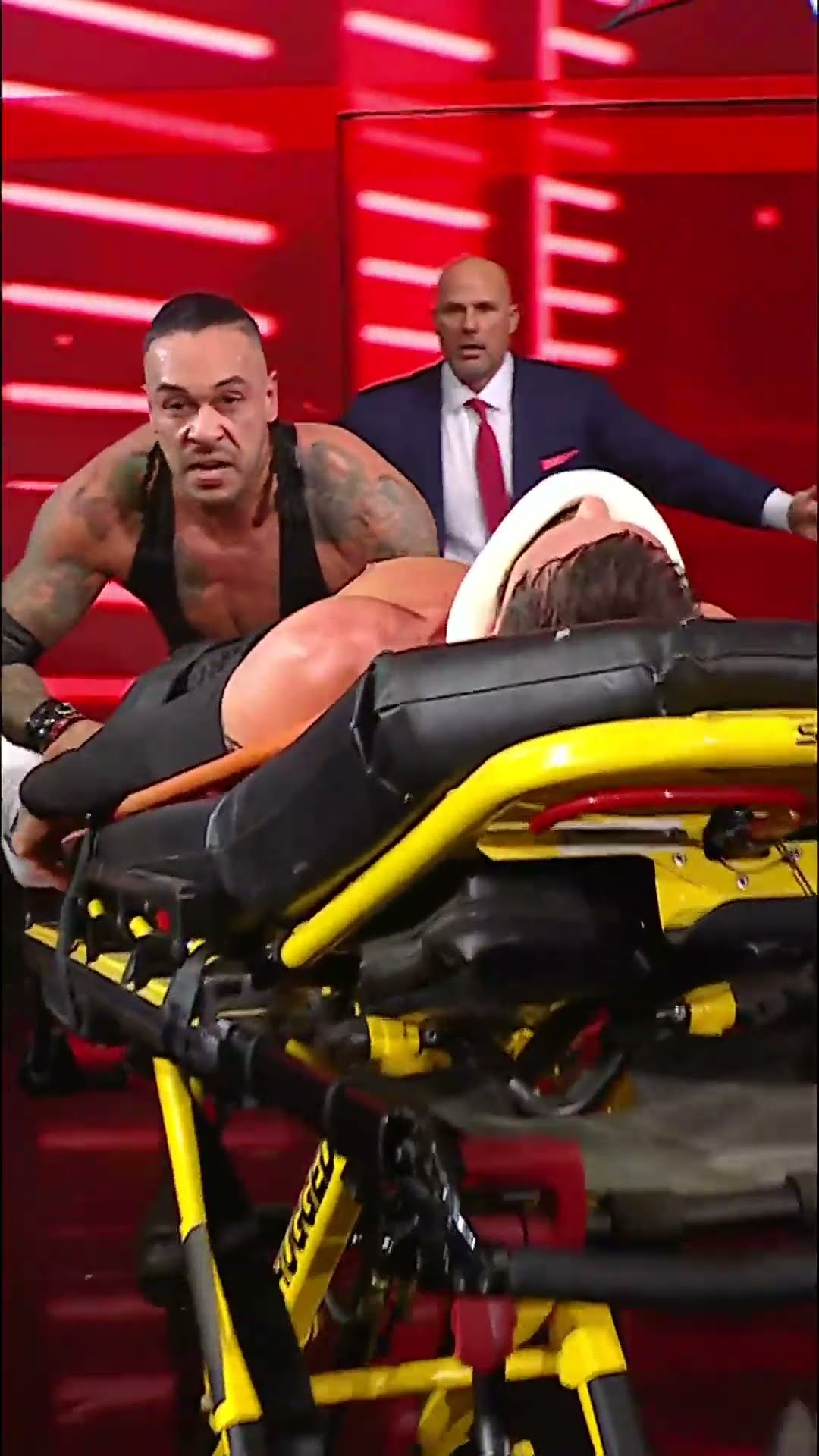 Did this STREET FIGHT just turn into a STRETCHER MATCH?! ? #RawOnNetflix #WWERaw