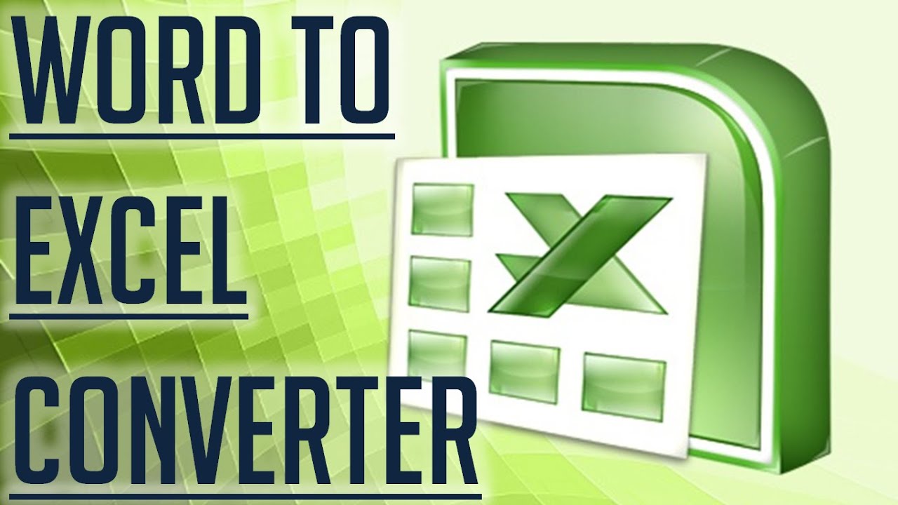 Free Excel Tutorial Word To Excel Converter Full Hd Youtube