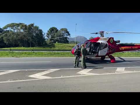 Contorno interditado após acidente; Helicóptero é acionado pro resgate de urgência