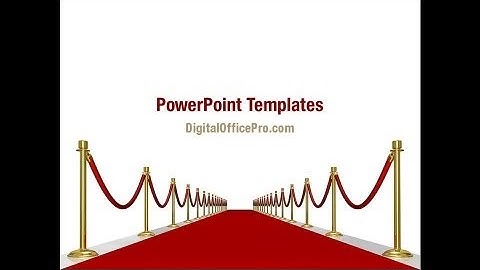 Red Carpet Path PowerPoint Template Backgrounds - DigitalOfficePro #03221