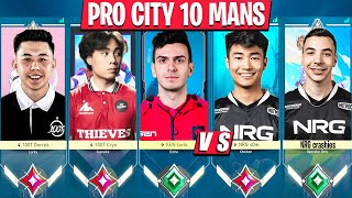 SEN Tarik , 100T Cryo , 100T Derrek Vs NRG s0m , NRG crashies & More In Pro City 10 Mans | VALORANT