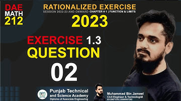 DAE MATH 212 Chapter 1 Exercise 1.3 Question 2 #math212