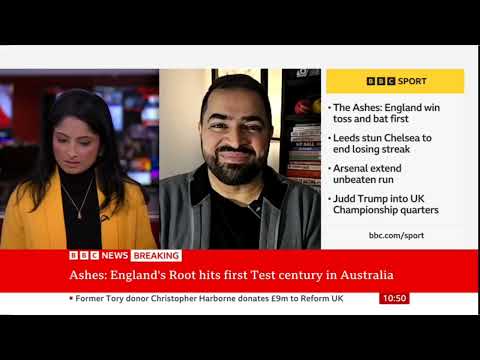 Joe Root's first test century in Australia | BBC News