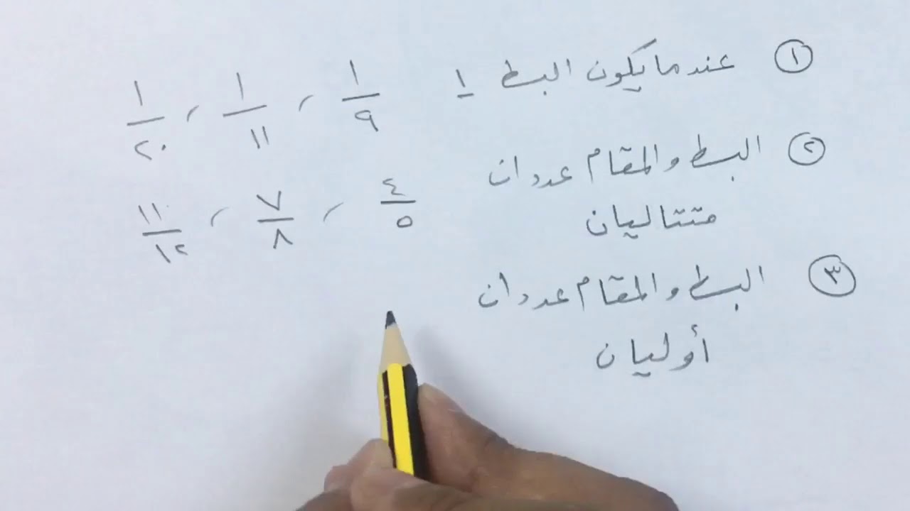 تبسيط الكسور - رياضيات الصف الخامس الفصل الثاني