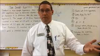 Two Sample Hypothesis Test - Mr. Ryan