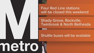 Four Red Line stations are closed this weekend