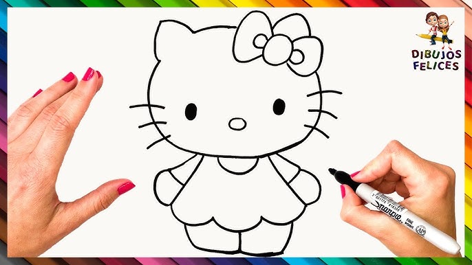 Cómo Dibujar A Hello Kitty Paso A Paso ???? Dibujo Fácil De Hello Kitty -  YouTube