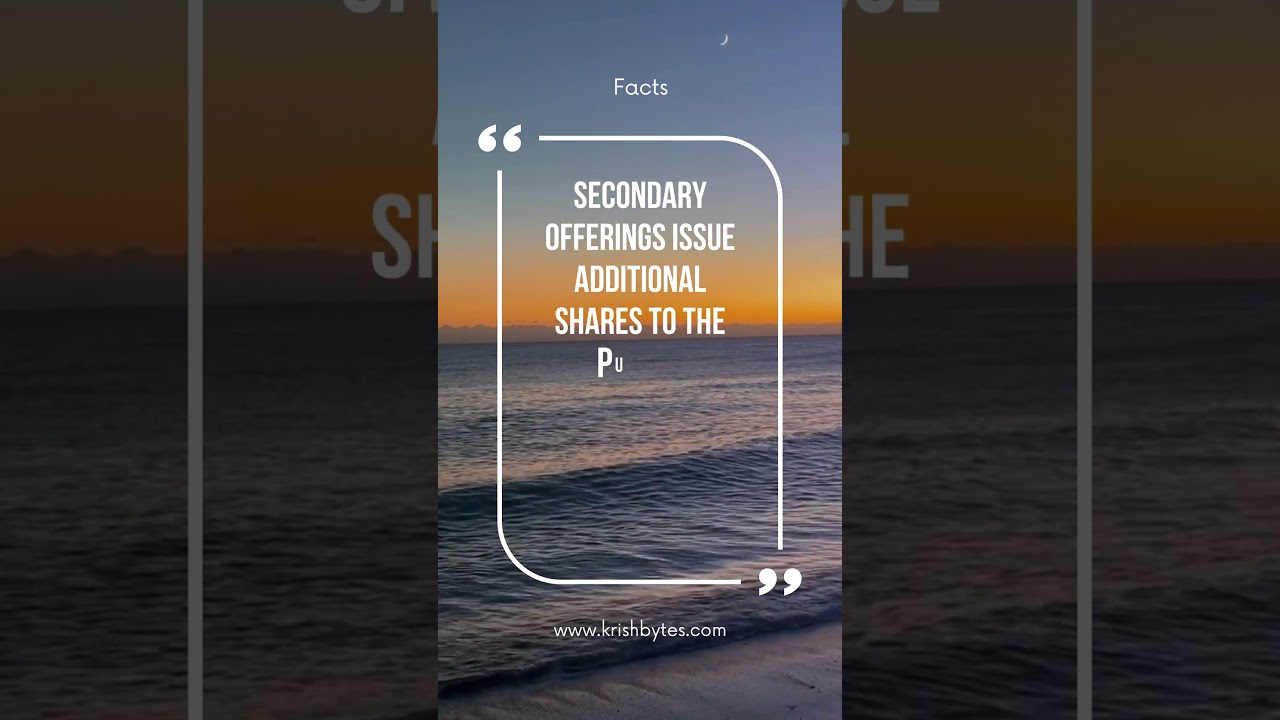 Secondary Offering Issue