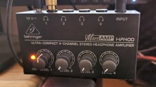 Behringer HA400 MicroAMP for SM7B, DT770 Pro, UR22C, FetHead