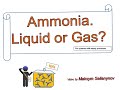 Ammonia. Liquid or gas? How to determine? Animation