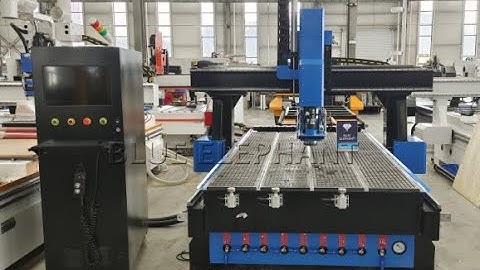 Blue Elephant 1530 ATC CNC machine with C axis and aggregate head test video