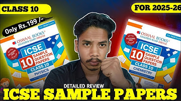 Oswaal ICSE Sample Papers Class 10 2025-26 | Best Sample Papers For Class 10 