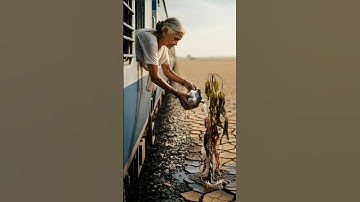 Grandma saved the mango tree from drying up by watering it😭 #ai​ #plants​ #save​ #water #shorts