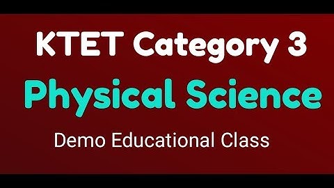 KTET Category 3 Physical Science|| Resistance||Part 1 Demo Class