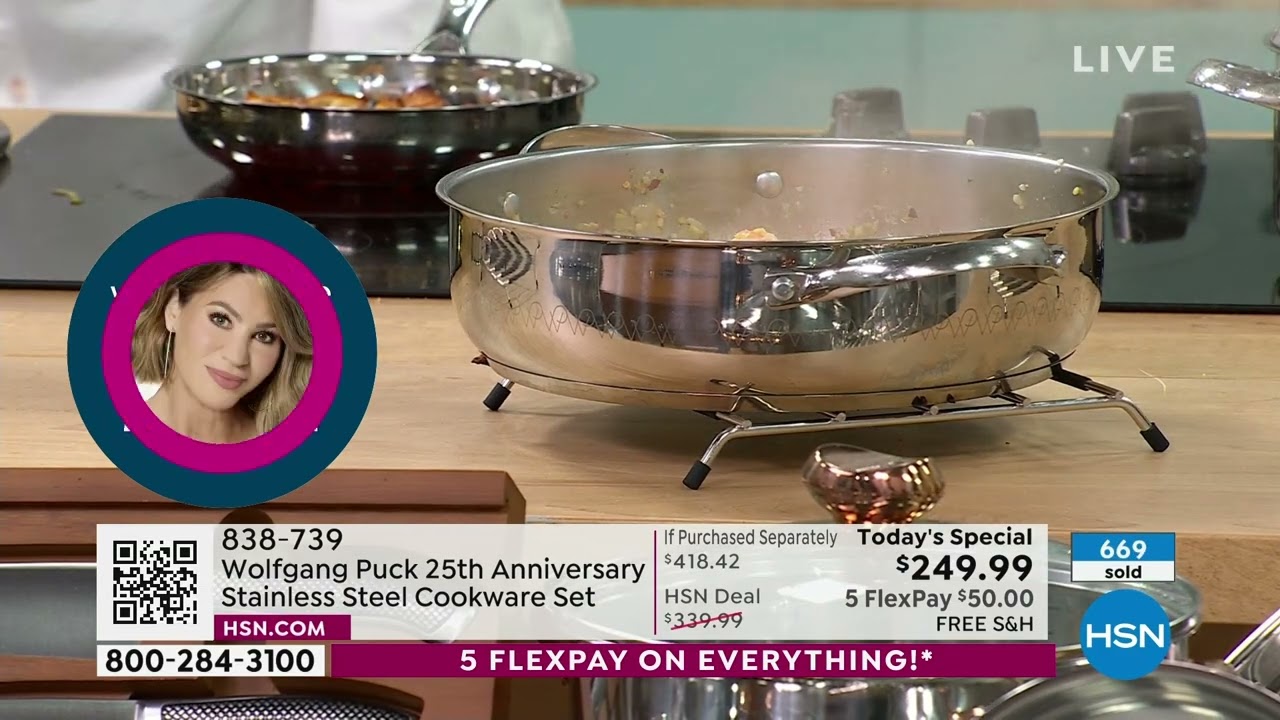 Wolfgang Puck 25th Anniversary 25-piece Stainless Steel Cookware