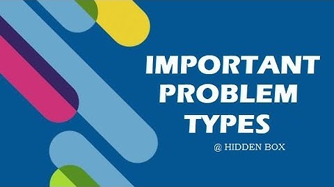 Important Problem Types