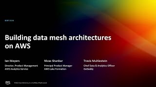 AWS re:Invent 2022 - Building data mesh architectures on AWS (ANT336)