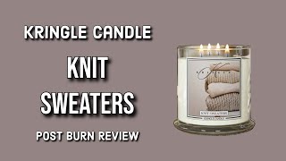 KRINGLE CANDLE XL Knit Sweaters Post Burn Review