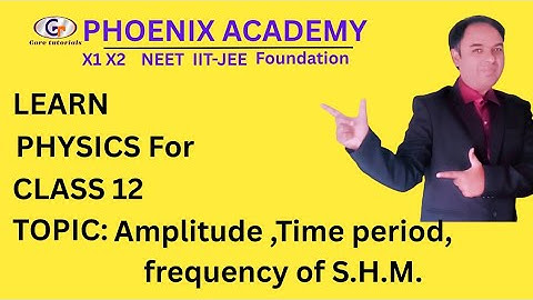 Physics l Class 12th Oscillations- Amplitude,Time Period, Frequency of S.H.M.