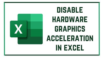 how to disable hardware graphics acceleration in excel