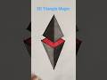 Easy 3D Triangle Illusion 🚀 | Simple Marker Pen Art ✨