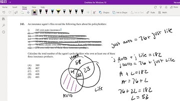SOA Exam P Question 243 | Three Events Venn Diagram