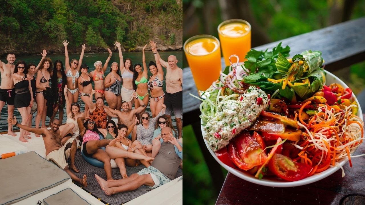 Day in the Life at My FullyRaw Retreats St. Lucia 2021  Vegan Food, Healing, Transformation & Fun