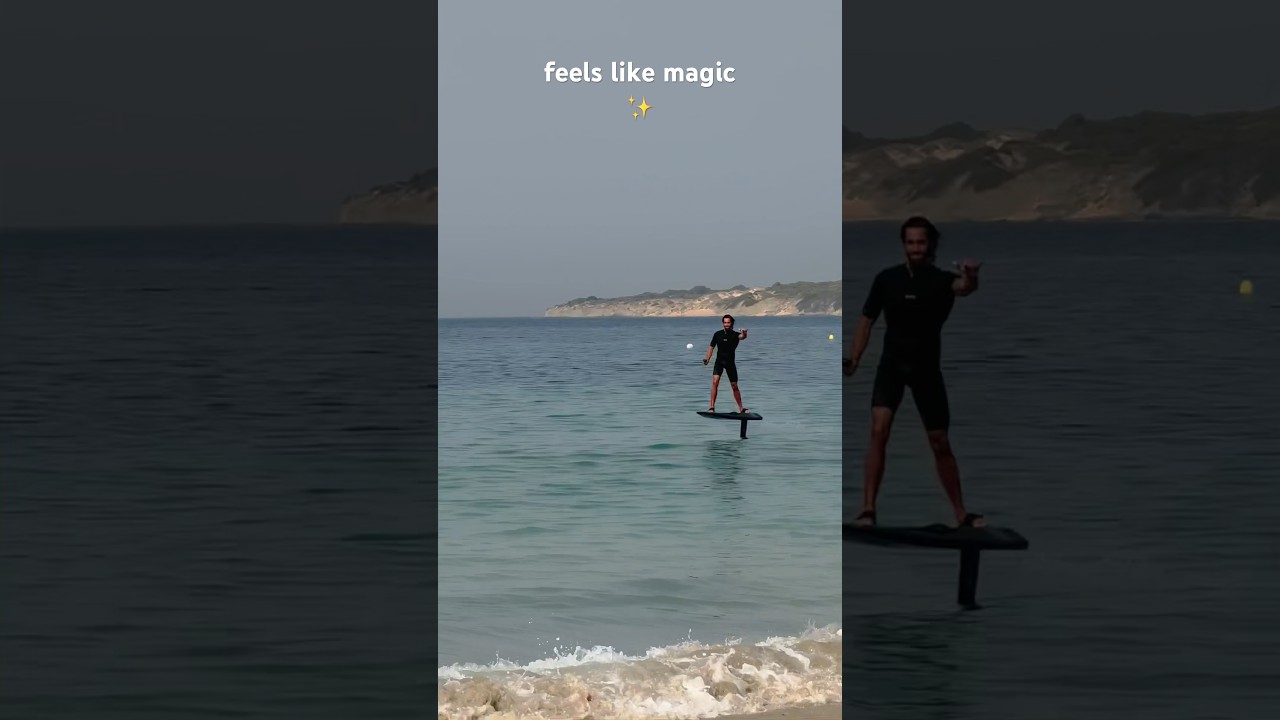 Flying like a magician  #2023 #foil #mystic #northfoils #tarifa #wingfoiling #beach #wing