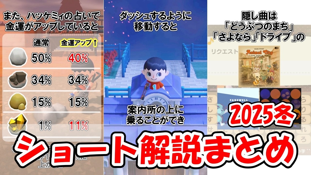 【総集編】あつ森雑学ショート90本 イッキ見｜2025年1月〜3月【作業用】