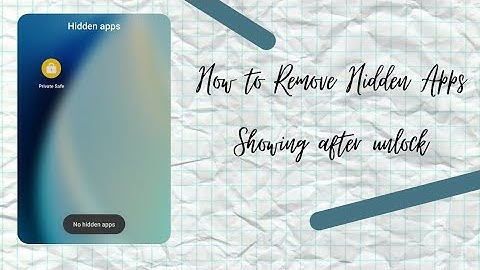 Hidden apps Showing after unlock solution|realme,oppo,vivo|Technicalz Hub