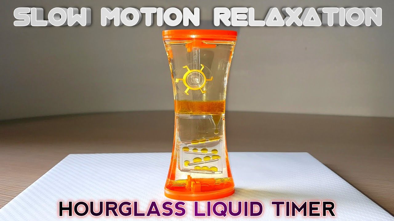 90'S KIDS SLOW MOTION HOURGLASS OIL LIQUID TIMER THERAPEUTIC RELAX
