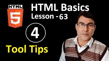 HTML 4 Tool Tips | HTML for beginners lesson - 63