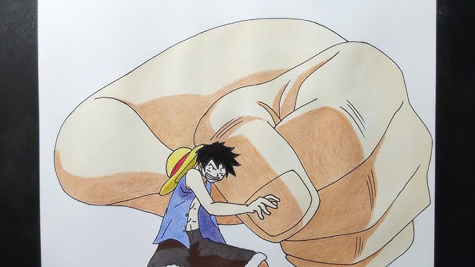 Drawing: Monkey D. Ruffy/Luffy Gear 2 One Piece with Ohuhu markers