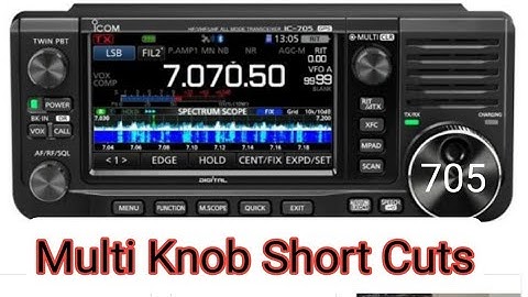ICOM IC-705/7300 -  Multi Knob Short Cuts