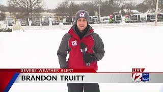 Brandon Truitt with a look at the conditions in Woonsocket