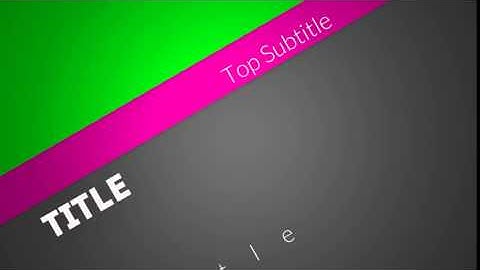 Intro   Diagonal Title Sample