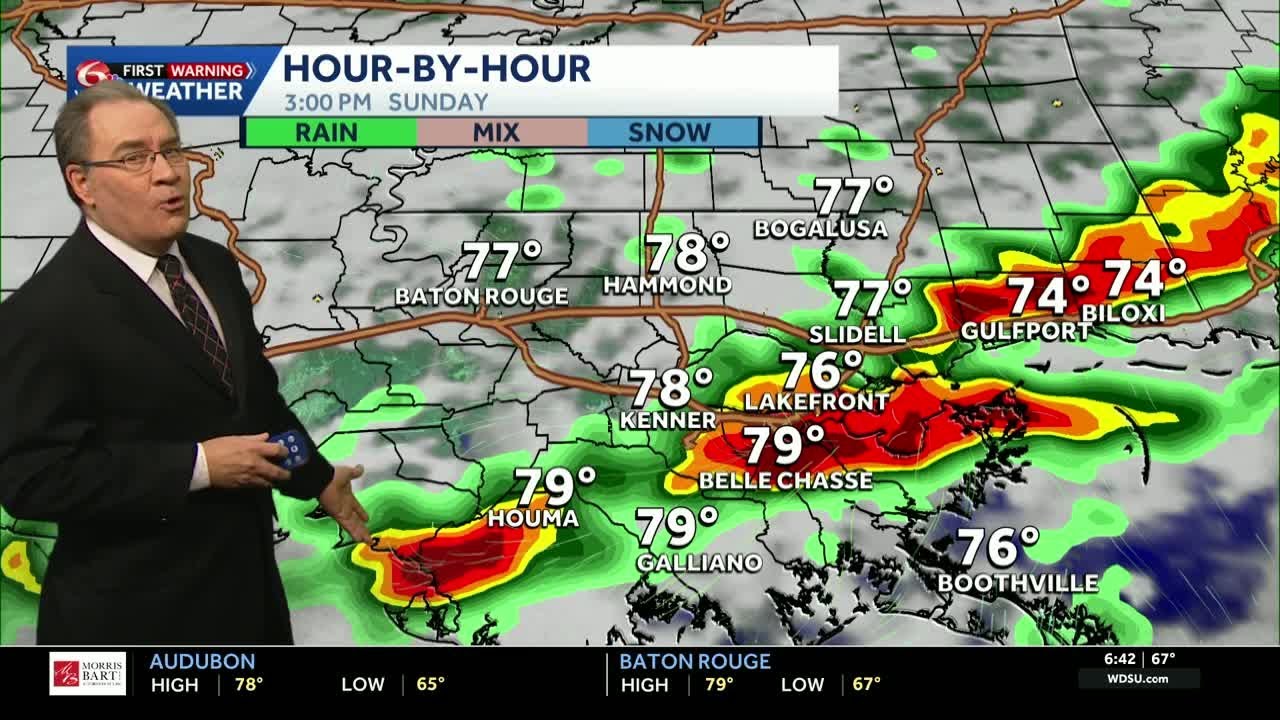 More rain and thunderstorms expected Sunday - YouTube
