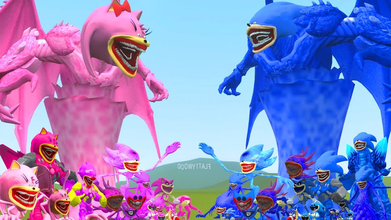 NEW CTHULHU SHIN SONIC TAPES & SHIN SONIC TAPES FAMILY VS CTHULHU SHIN AMY TAPES In Garry's Mod!