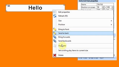 Moving, resizing and deleting controls in the Repeat Signage Designer