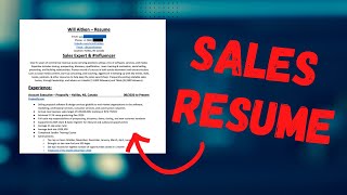 How to Build Up A Winning Tech Sales Resume