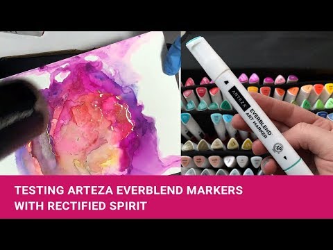 Arteza Everblend Markers diluted with Rectified Spirit (95% alcohol)