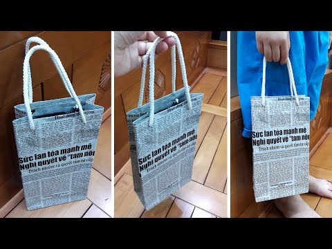 Video Cách làm TÚI XÁCH bằng giấy báo cũ | How to Make a... - youtube
