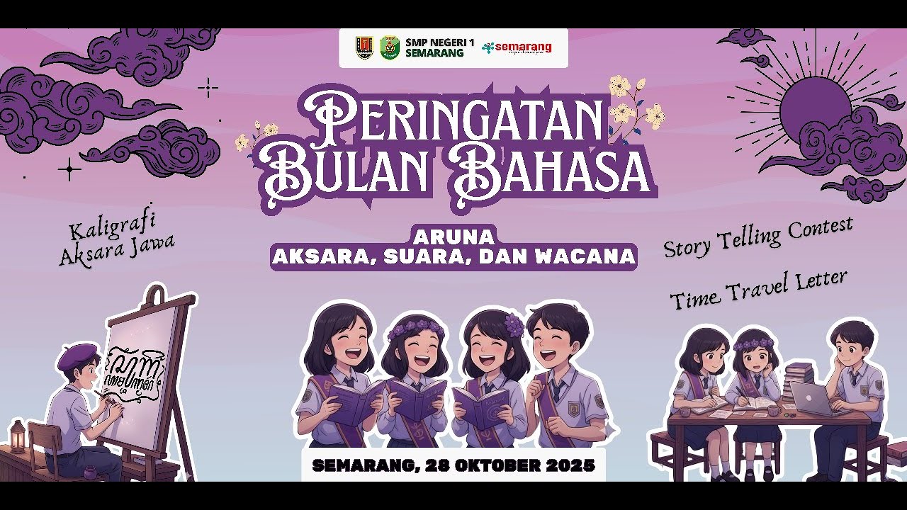 PERINGATAN BULAN BAHASA, ARUNA AKSARA, SUARA DAN WACANA , SMP N 1 Semarang